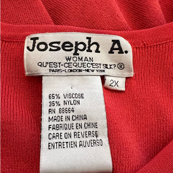 Joseph A Tunic Sweater in Orange w/Sequins and Embroidery at Neckline Size 2X - Picture 4 of 5